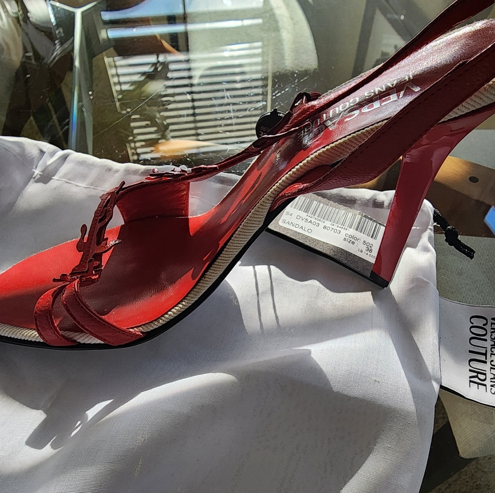 Versace sandals in red